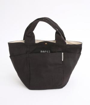 メルシーロゴ刺繍ランチトート(ニュアンスブラック-F)