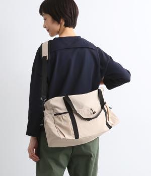 ナイロンドロストボストンバッグ(ベージュ-F)