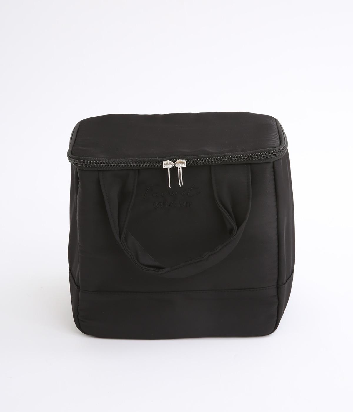 保冷ソフト素材ランチボックス(ブラック-F)