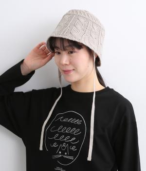 編み柄ハット