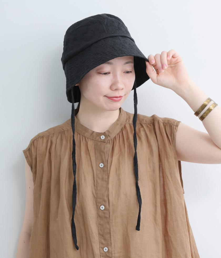 アイレット刺繍2wayハット