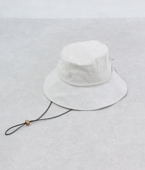 UVブリム裏柄付きハット(杢グレー-F)