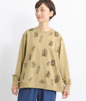 SUPER HAKKA×保坂優子 ｢窓と庭｣刺繍裏毛プルオーバー