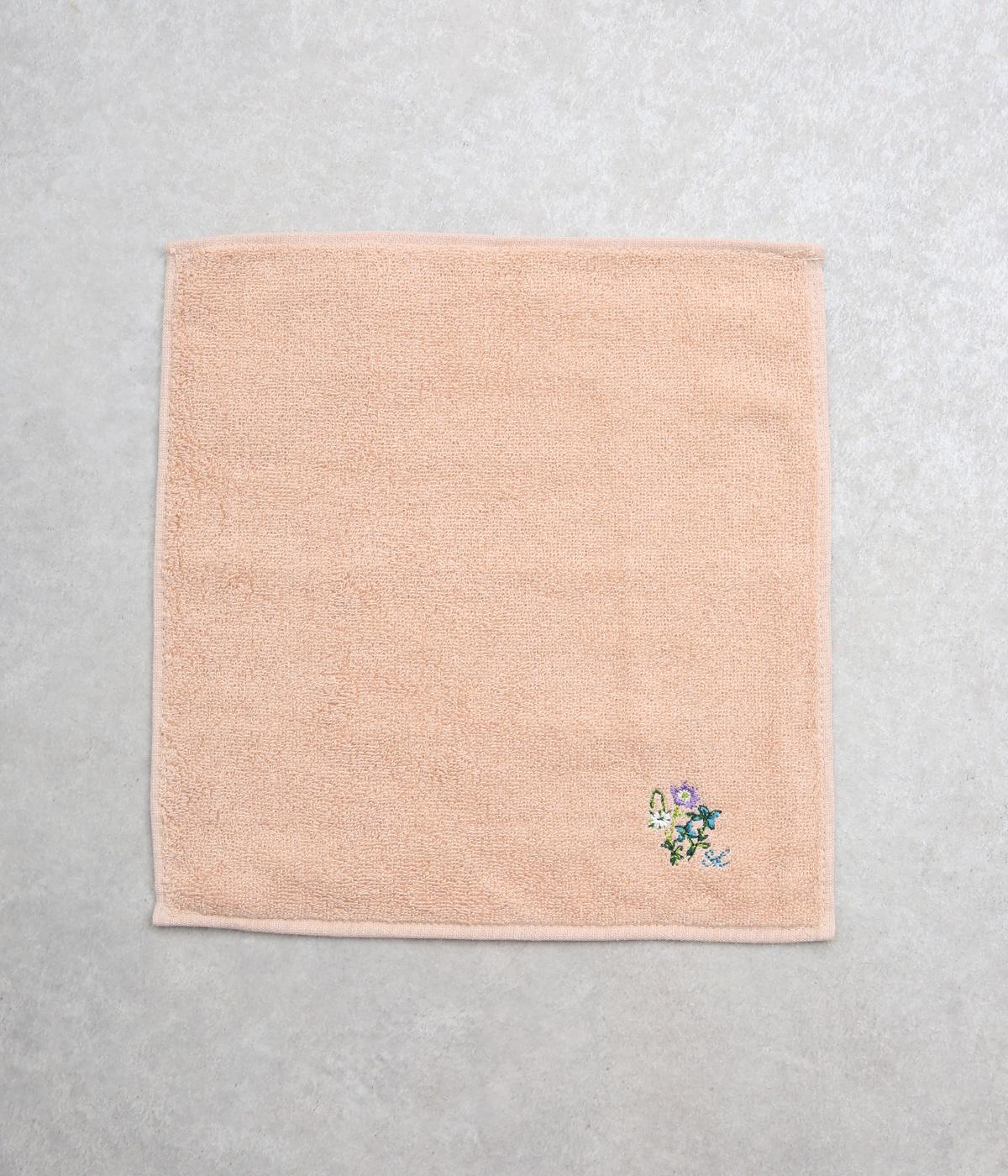 SUPER HAKKA×今治ハンドタオル フラワーワンポイント刺繍(ベージュ-ONESIZE)