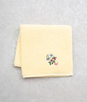SUPER HAKKA×今治ハンドタオル フラワーワンポイント刺繍(イエロー-ONESIZE)