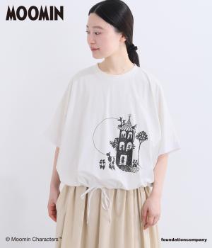 <Moominコラボ>天竺「ムーミンハウス」プリントプルオーバー(オフホワイト-F)