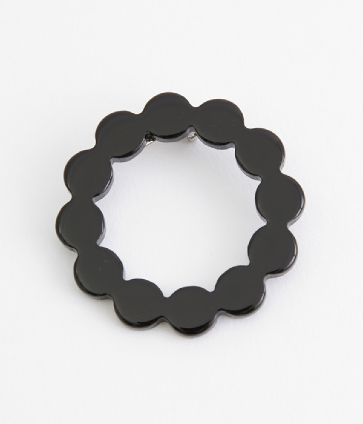 サークルブローチ(ブラック-ONESIZE)