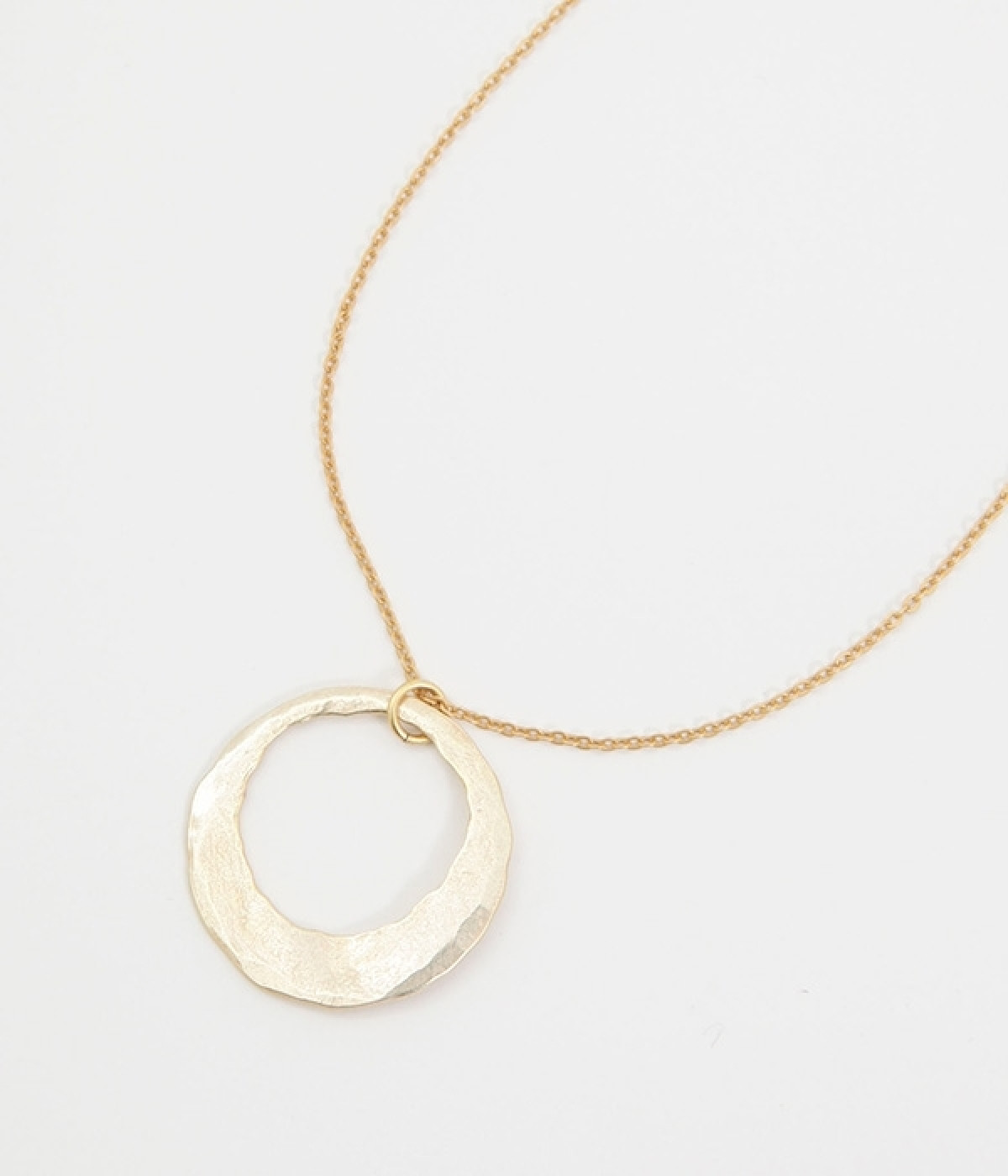 オーバルテクスチャーネックレス(ゴールド-ONESIZE)