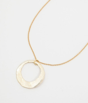 オーバルテクスチャーネックレス(ゴールド-ONESIZE)