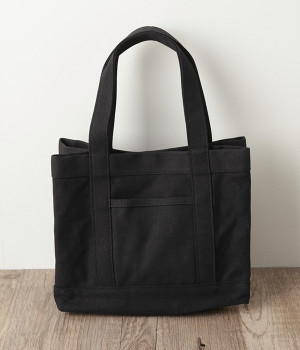 整頓上手なキャンバストート(ブラック-ONESIZE)
