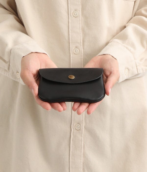 ソフトレザーコインケース(ブラック-ONESIZE)