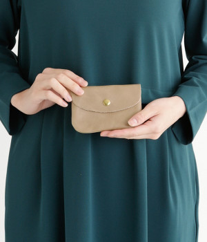 ソフトレザーコインケース(グレー-ONESIZE)