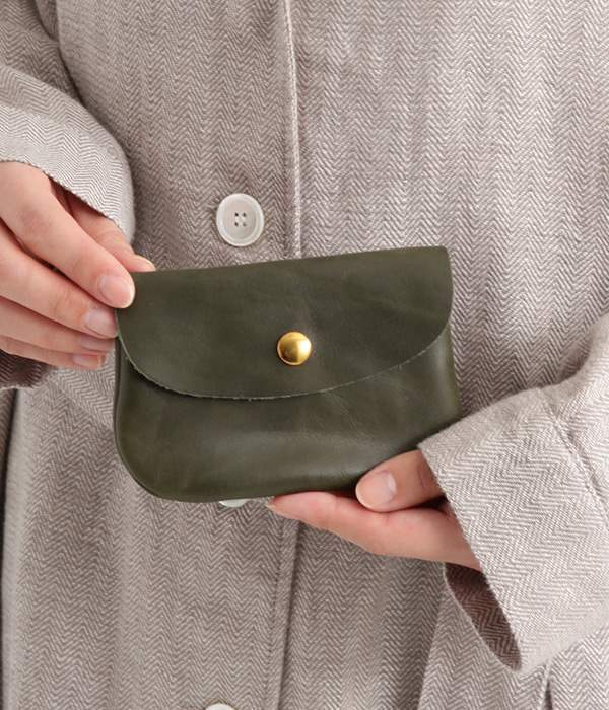 ソフトレザーコインケース(グリーン-ONESIZE)