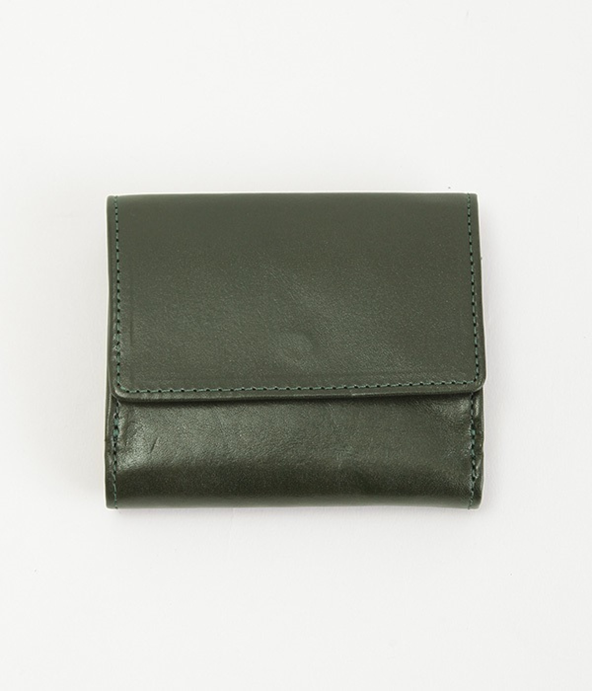 イタリアレザー二つ折り財布(グリーン-ONESIZE)