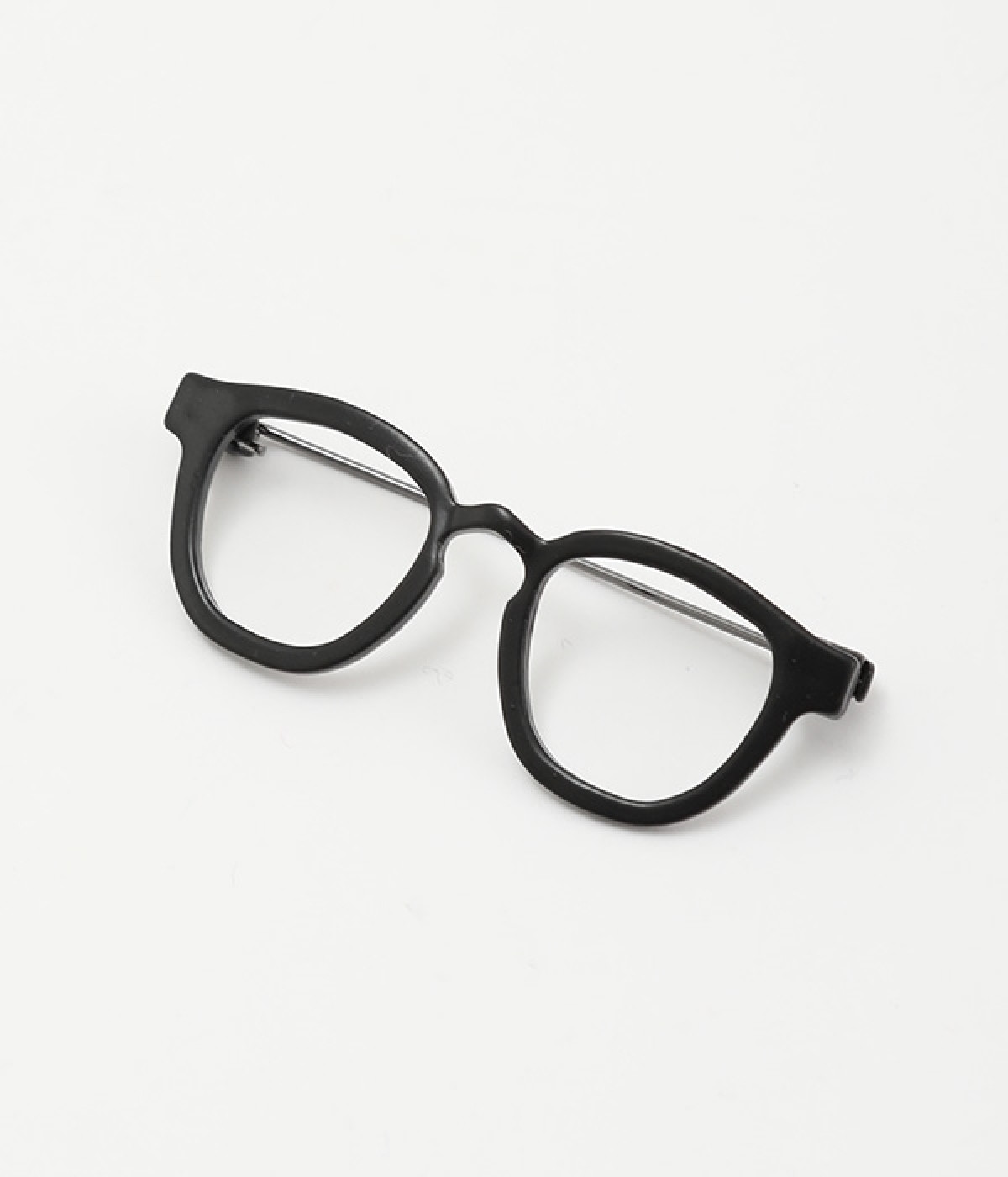 ブローチ　メガネ(ブラック-ONESIZE)