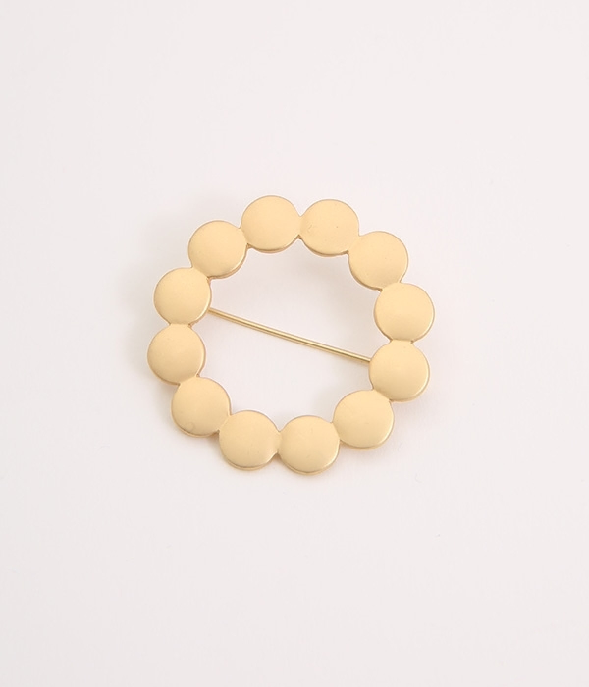 ブローチ　サークル(ゴールド-ONESIZE)