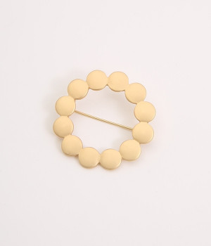 ブローチ　サークル(ゴールド-ONESIZE)