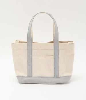 整頓上手なキャンバストート バイカラー(ホワイト×グレー-ONESIZE)