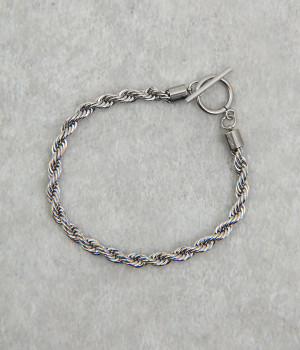 ツイストチェーンブレスレット(シルバー-ONESIZE)