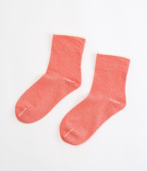 オーガニックコットンゴム無しソックス(レッド-ONESIZE)