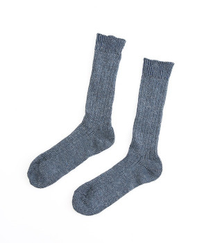 リネンゆるハイソックスM(インディゴ-ONESIZE)