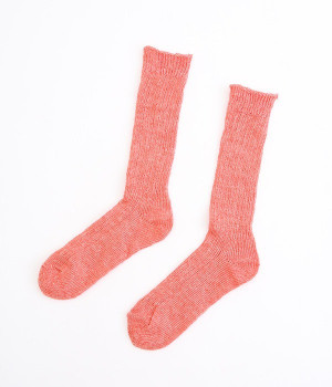 リネンゆるハイソックスM(レッド-ONESIZE)