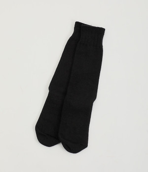 メリノウール　ゆるあったかソックス(ブラック-ONESIZE)