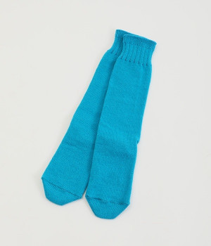 メリノウール　ゆるあったかソックス(サックス-ONESIZE)