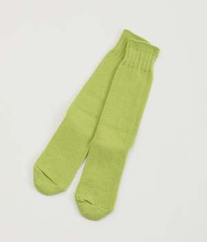 メリノウール　ゆるあったかソックス(ソフトグリーン-ONESIZE)