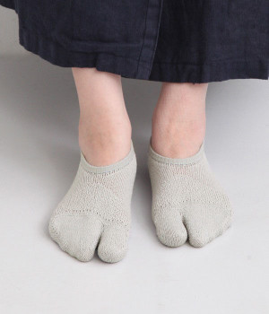 シルク足袋ソックス(グレー-ONESIZE)