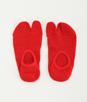 シルク足袋ソックス(レッド-ONESIZE)