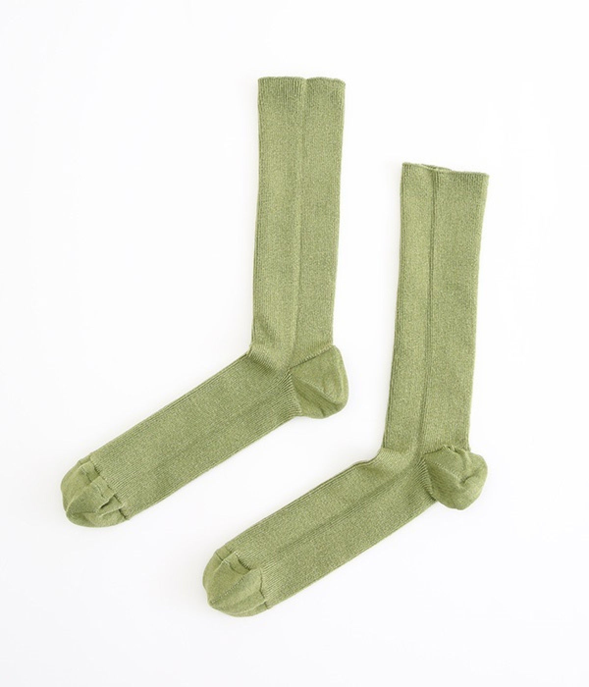 ストレスフリーエジプトコットンソックス(ソフトグリーン-ONESIZE)