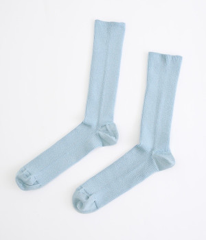 ストレスフリーエジプトコットンソックス(サックス-ONESIZE)