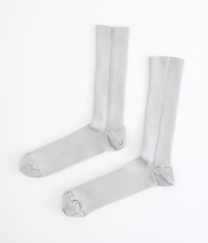 ストレスフリーエジプトコットンソックス(ペールグレー-ONESIZE)