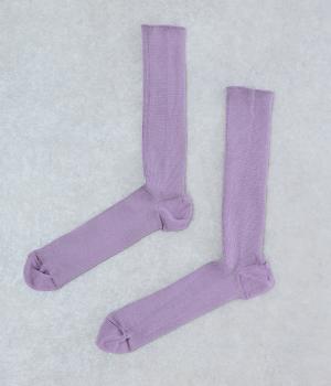 ストレスフリーエジプトコットンソックス(パープル-0)