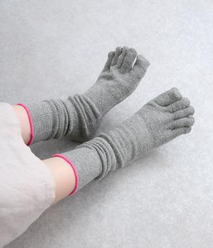 コットンシルク　パイル　5本指ソックス