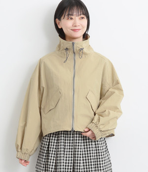 撥水加工ショートマウンテンパーカー(ベージュ-ONESIZE)