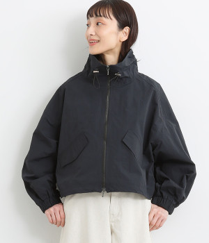 撥水加工ショートマウンテンパーカー(ブラック-ONESIZE)