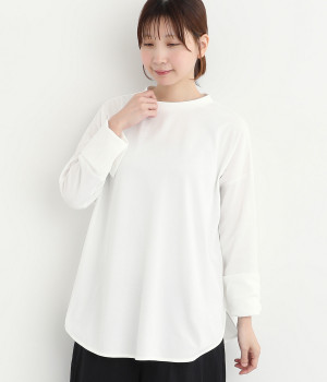 コンパクスムース吸水速乾スリーブスリットロングTシャツ(オフ-ONESIZE)