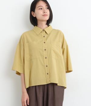 コットンキャンブリックボイル半袖シャツ(ヘンプ-ONESIZE)