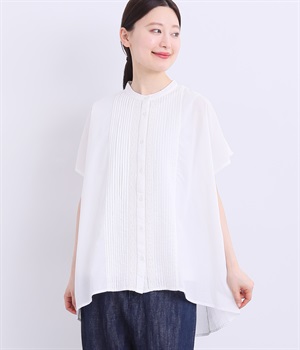 キャンブリックピンタックレースシャツ(オフ-ONESIZE)