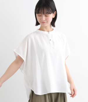 スパンローン気流染めボリュームフレンチブラウス(オフ-ONESIZE)