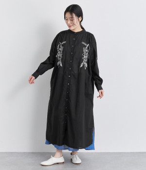 キャンブリック刺繍ワンピース(ブラック-ONESIZE)