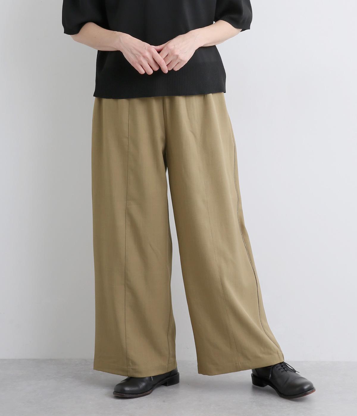 テンセルポリウレタンイージーパンツ(カーキベージュ-F)