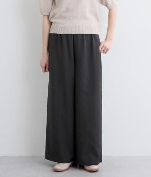 テンセルポリウレタンイージーパンツ(ブラック-F)