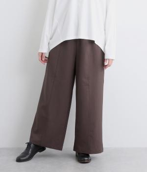 テンセルポリウレタンイージーパンツ(ブラウン-F)