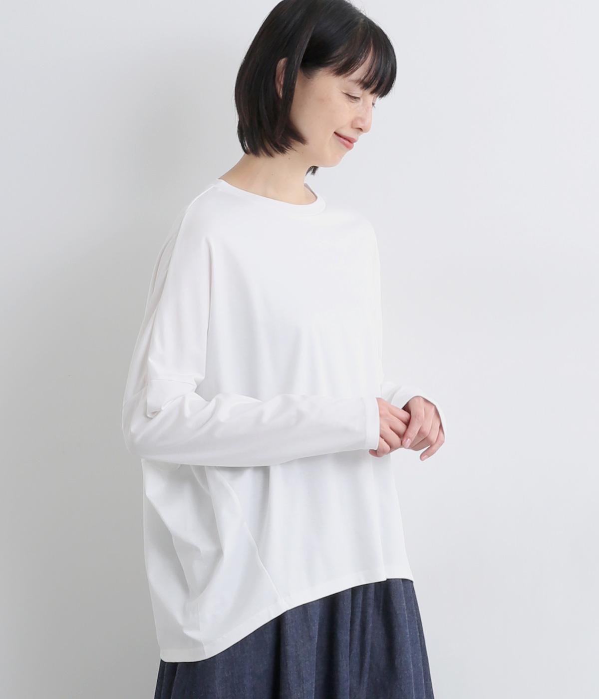 コンパクトスムースコクーンシルエットロングＴシャツ(オフ-F)