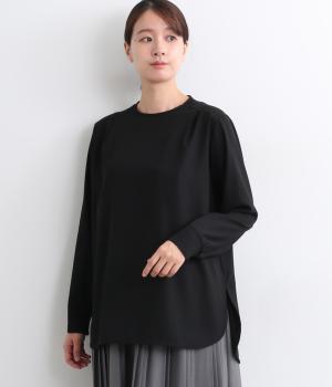 ストレッチジョーゼット万能ブラウス(ブラック-F)