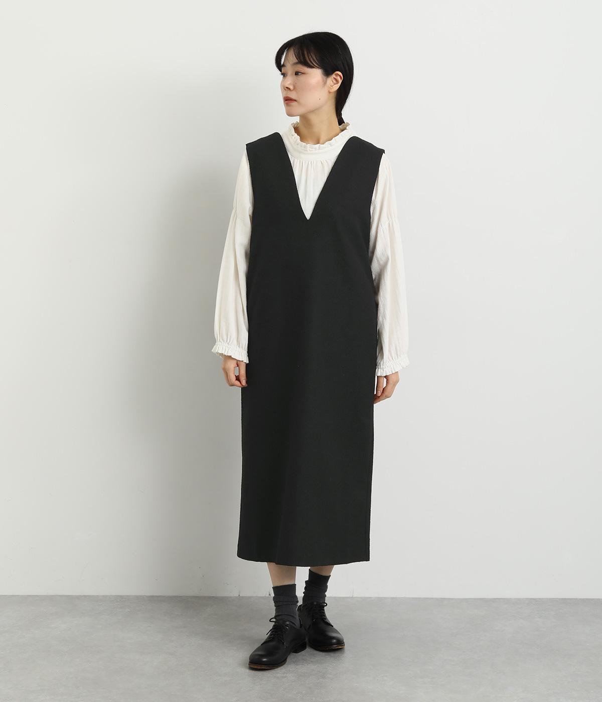 つぶつぶツイードワンピース(ブラック-F)