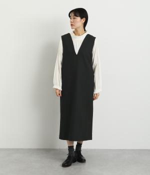 つぶつぶツイードワンピース(ブラック-F)